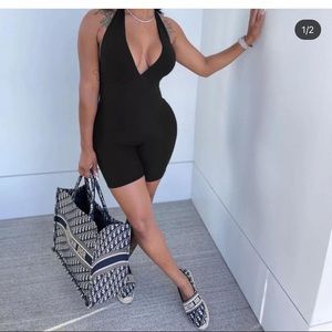 Jumpsuit,pink,black,sexy